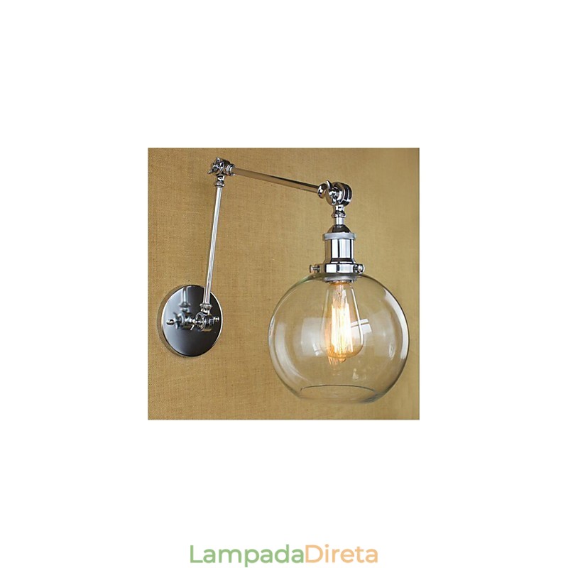 Recurso galvanizado retrô country para proteção ocular estilo mini, braço oscilante de luz ambiente