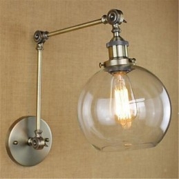 Recurso galvanizado retrô country para proteção ocular estilo mini, braço oscilante de luz ambiente