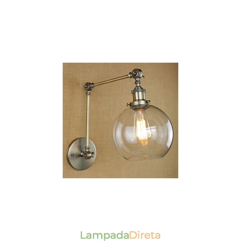 Recurso galvanizado retrô country para proteção ocular estilo mini, braço oscilante de luz ambiente