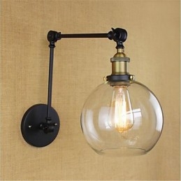 Recurso galvanizado retrô country para proteção ocular estilo mini, braço oscilante de luz ambiente