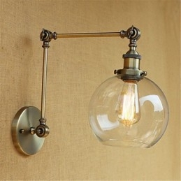 Recurso galvanizado retrô country para proteção ocular estilo mini, braço oscilante de luz ambiente