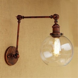 Recurso galvanizado retrô country para proteção ocular estilo mini, braço oscilante de luz ambiente