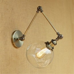 Recurso galvanizado retrô country para proteção ocular estilo mini, braço oscilante de luz ambiente