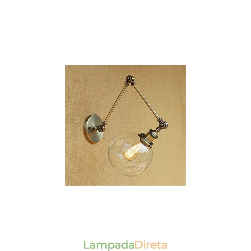 Recurso galvanizado retrô country para proteção ocular estilo mini, braço oscilante de luz ambiente