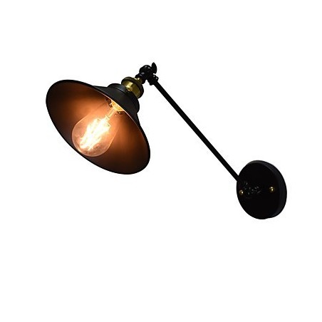 Luminária de parede Buzz Wall Iron Lâmpada de sabre de luz preta muda na parede Luminária de parede Buzz Wall Iron Lâmpada de sabre de luz preta muda na parede