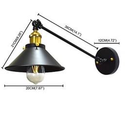 Luminária de parede Buzz Wall Iron Lâmpada de sabre de luz preta muda na parede