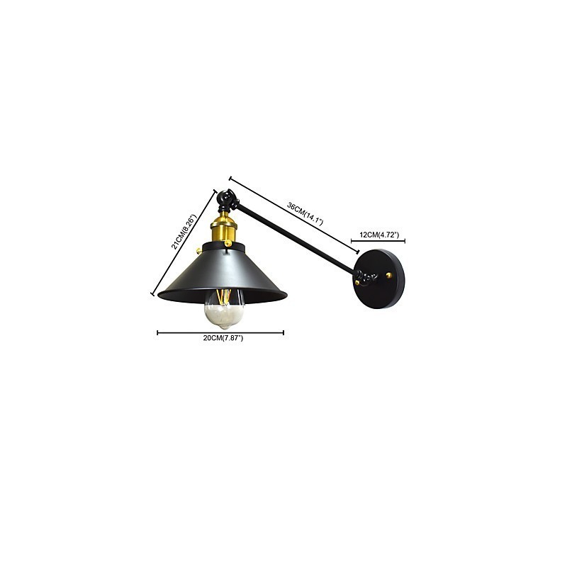 Luminária de parede Buzz Wall Iron Lâmpada de sabre de luz preta muda na parede