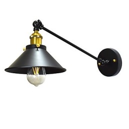 Luminária de parede Buzz Wall Iron Lâmpada de sabre de luz preta muda na parede