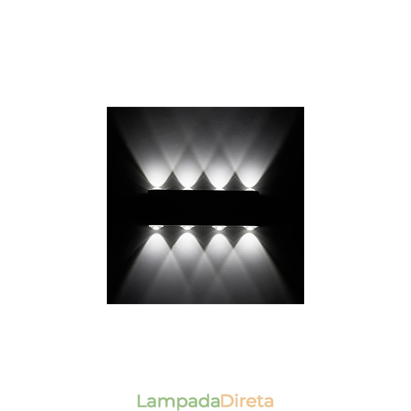 Luminária de parede embutida em alumínio com luz moderna integrada