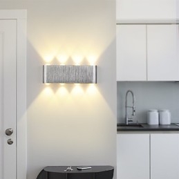 Luminária de parede embutida em alumínio com luz moderna integrada