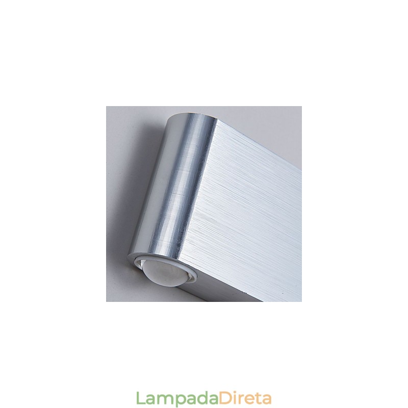 Luminária de parede embutida em alumínio com luz moderna integrada
