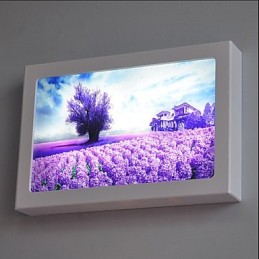 Pintura moderna contemporânea integrada, recurso de pintura contemporânea para arandelas de parede com luz ambiente
