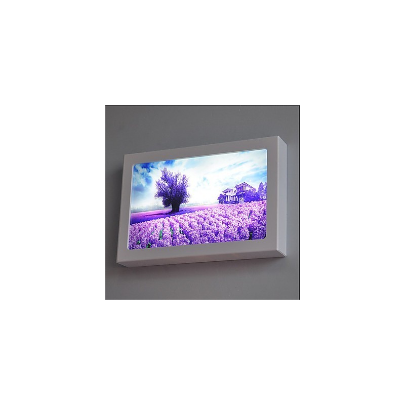 Pintura moderna contemporânea integrada, recurso de pintura contemporânea para arandelas de parede com luz ambiente