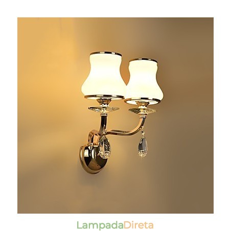 Recurso eletrogalvanizado contemporâneo moderno para arandelas de parede de luz ambiente de cristal Recurso eletrogalvanizado contemporâneo moderno para arandelas de parede de luz ambiente de cristal
