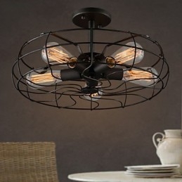 Lâmpada de designer industrial country americana Lâmpada personalizada Lâmpadas de teto de ventilador retrô europeu