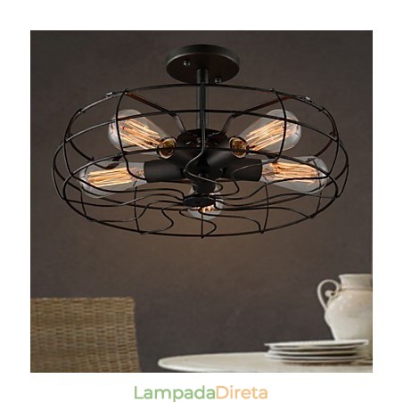 Lâmpada de designer industrial country americana Lâmpada personalizada Lâmpadas de teto de ventilador retrô europeu Lâmpada de designer industrial country americana Lâmpada personalizada Lâmpadas de teto de ventilador retrô europeu