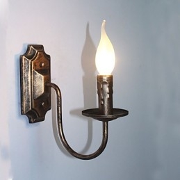 Luminária de parede antiga em forma de vela, luminária de varanda simples para corredor, luminária de parede