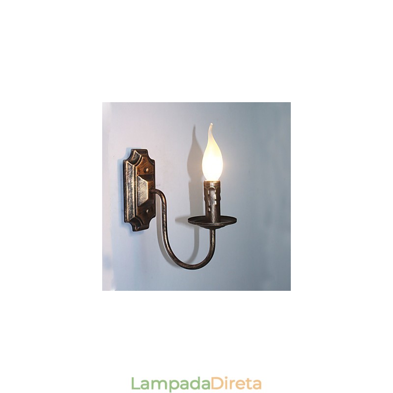 Luminária de parede antiga em forma de vela, luminária de varanda simples para corredor, luminária de parede