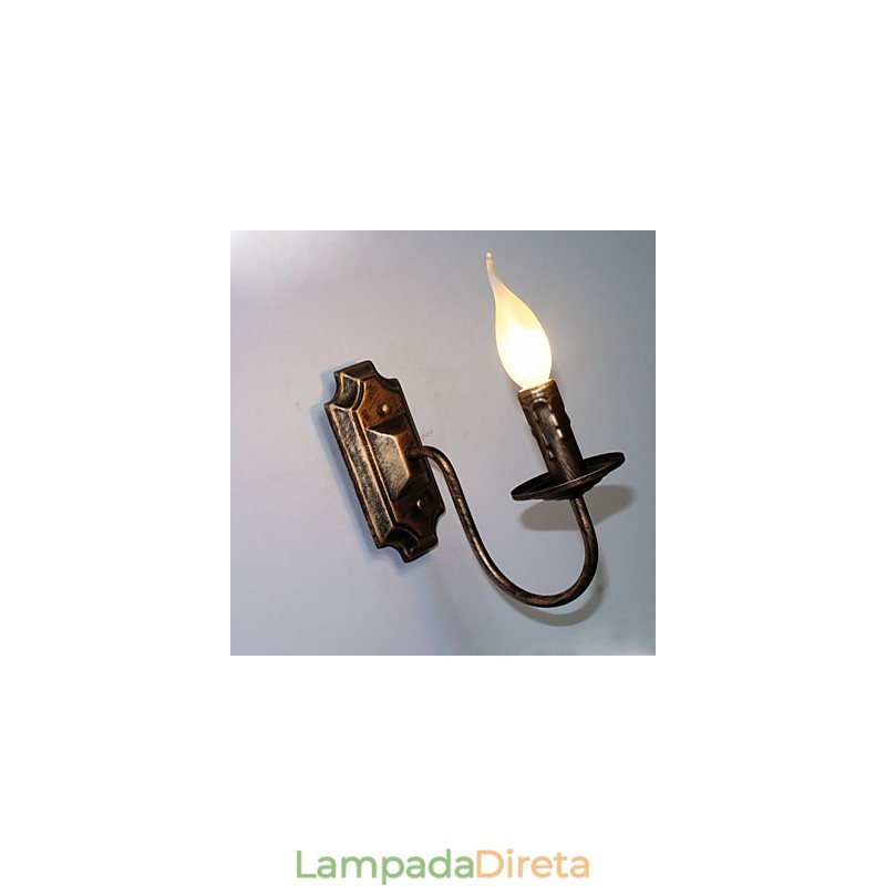 Luminária de parede antiga em forma de vela, luminária de varanda simples para corredor, luminária de parede