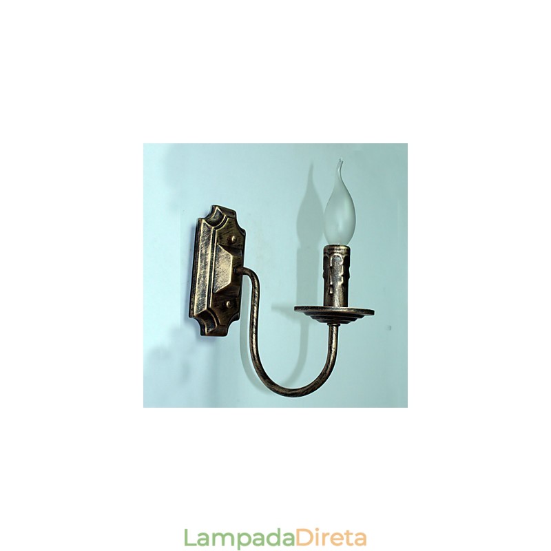 Luminária de parede antiga em forma de vela, luminária de varanda simples para corredor, luminária de parede