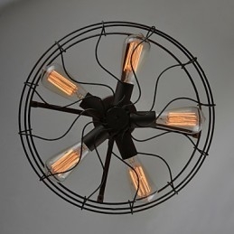 Lâmpada de designer industrial country americana Lâmpada personalizada Lâmpadas de teto de ventilador retrô europeu