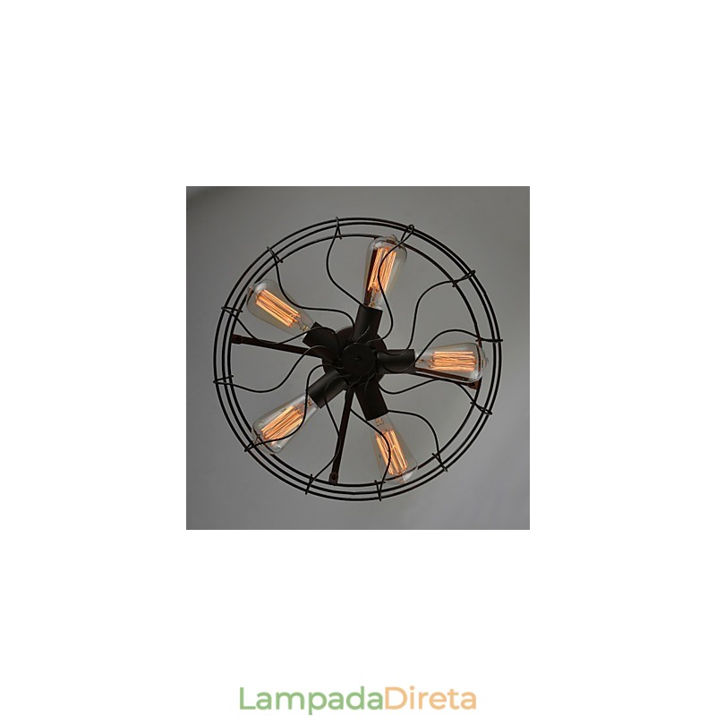 Lâmpada de designer industrial country americana Lâmpada personalizada Lâmpadas de teto de ventilador retrô europeu