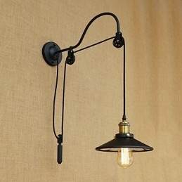 Recurso de pintura retrô country para arandelas de parede com luz ambiente e elevação ajustável