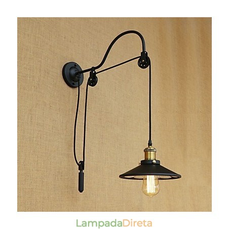 Recurso de pintura retrô country para arandelas de parede com luz ambiente e elevação ajustável Recurso de pintura retrô country para arandelas de parede com luz ambiente e elevação ajustável