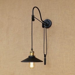 Recurso de pintura retrô country para arandelas de parede com luz ambiente e elevação ajustável