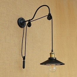 Recurso de pintura retrô country para arandelas de parede com luz ambiente e elevação ajustável