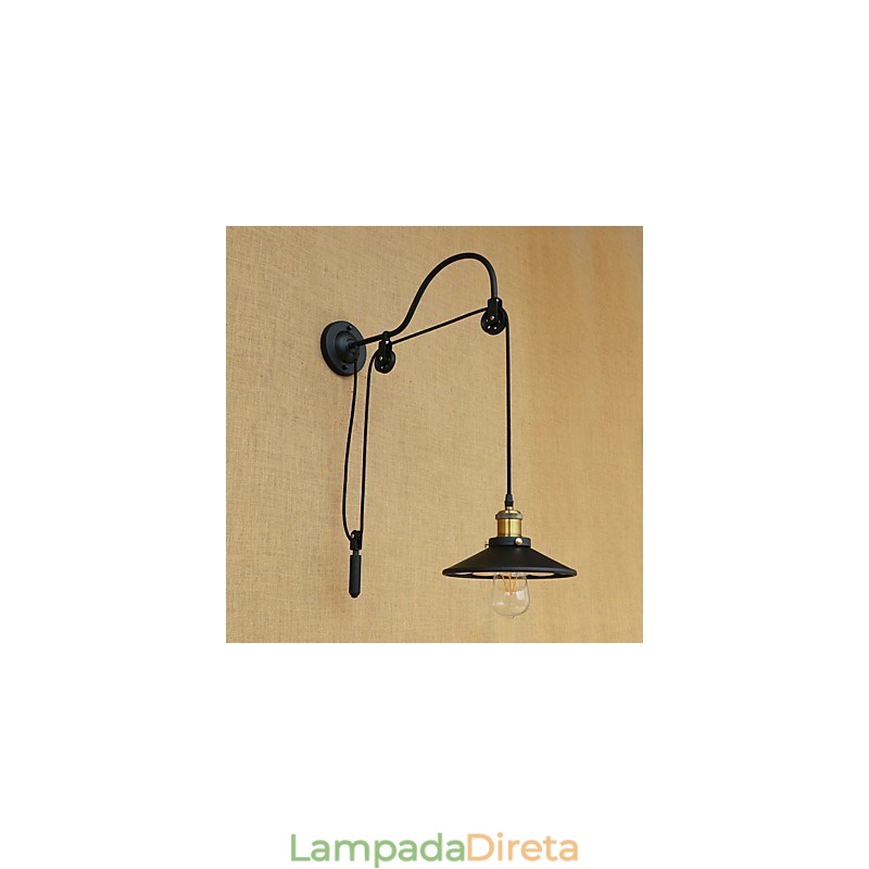 Recurso de pintura retrô country para arandelas de parede com luz ambiente e elevação ajustável