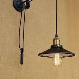 Recurso de pintura retrô country para arandelas de parede com luz ambiente e elevação ajustável