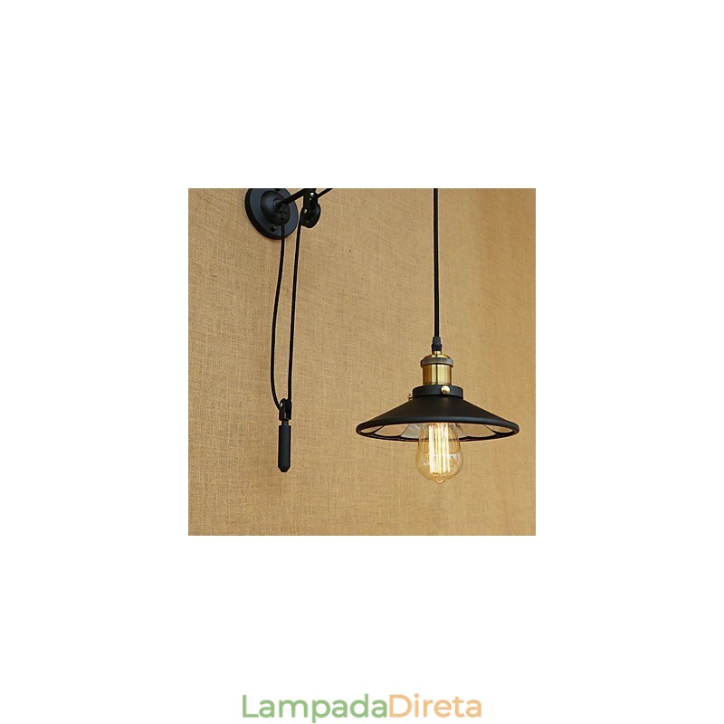 Recurso de pintura retrô country para arandelas de parede com luz ambiente e elevação ajustável