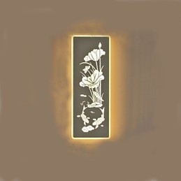 Pintura moderna contemporânea integrada, recurso de pintura contemporânea para arandelas de parede com luz ambiente