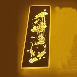 Pintura moderna contemporânea integrada, recurso de pintura contemporânea para arandelas de parede com luz ambiente