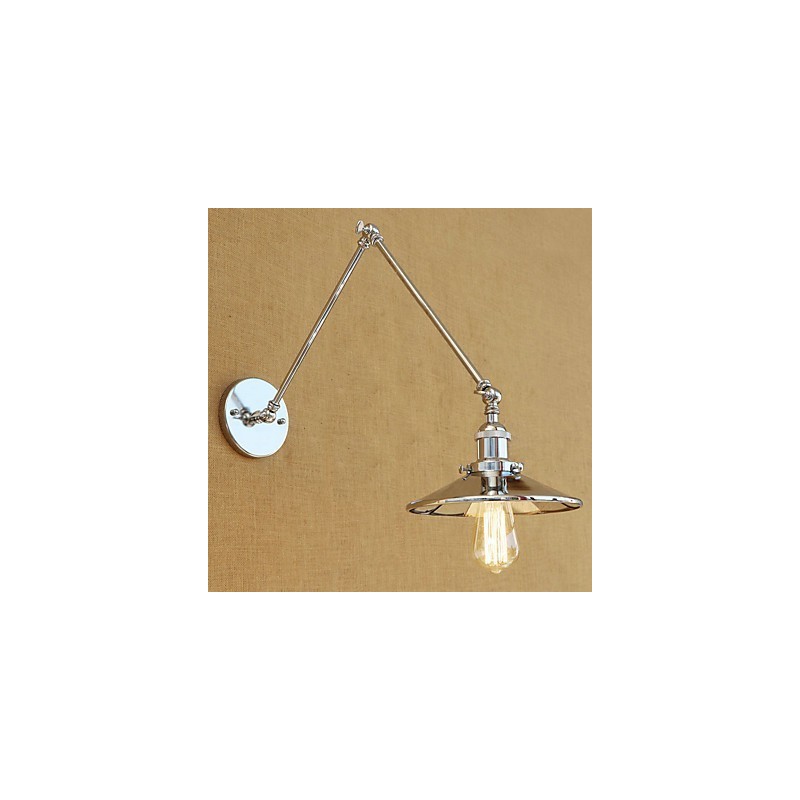 Lodge rústico Country Retro galvanizado com recurso para luz ambiente de braço oscilante estilo mini