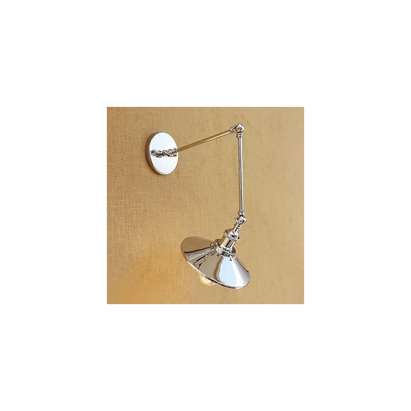 Lodge rústico Country Retro galvanizado com recurso para luz ambiente de braço oscilante estilo mini