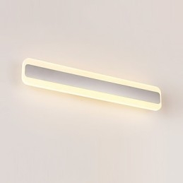 Recurso cromado moderno e contemporâneo integrado para iluminação de banheiro com luz ambiente Luz de parede