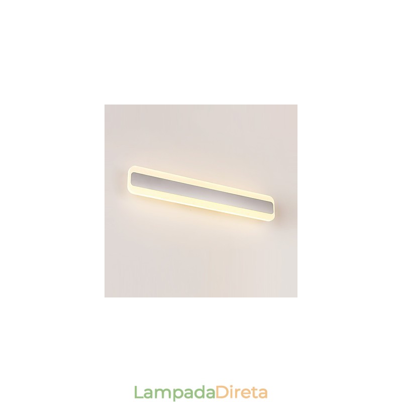 Recurso cromado moderno e contemporâneo integrado para iluminação de banheiro com luz ambiente Luz de parede