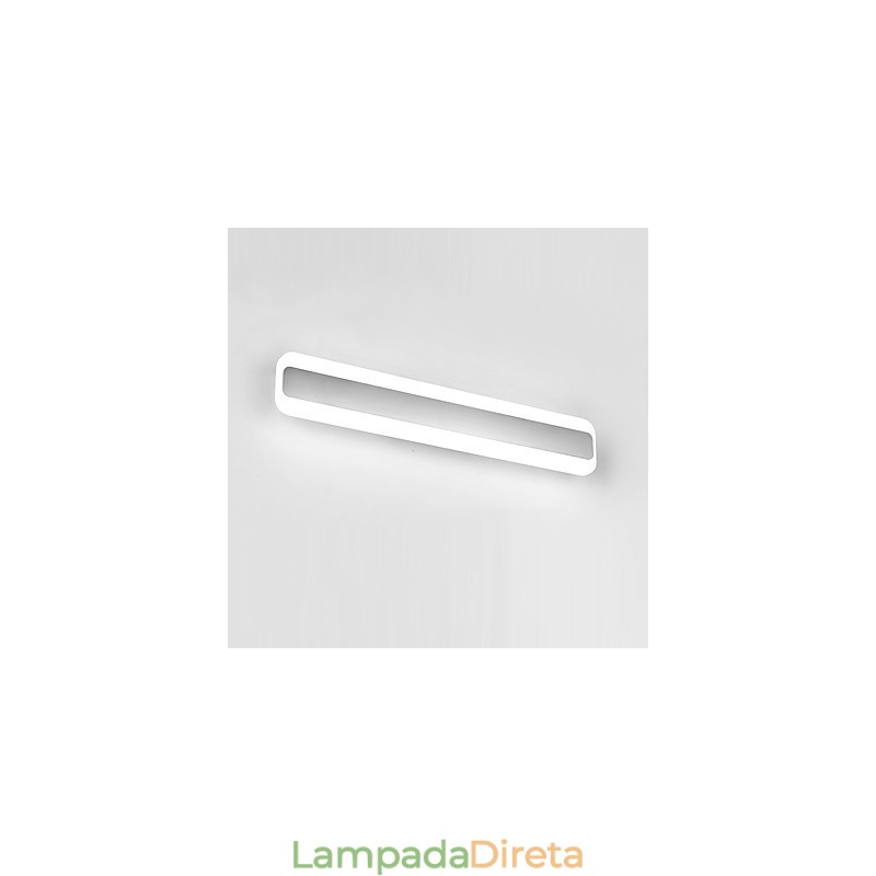 Recurso cromado moderno e contemporâneo integrado para iluminação de banheiro com luz ambiente Luz de parede