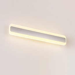 Recurso cromado moderno e contemporâneo integrado para iluminação de banheiro com luz ambiente Luz de parede