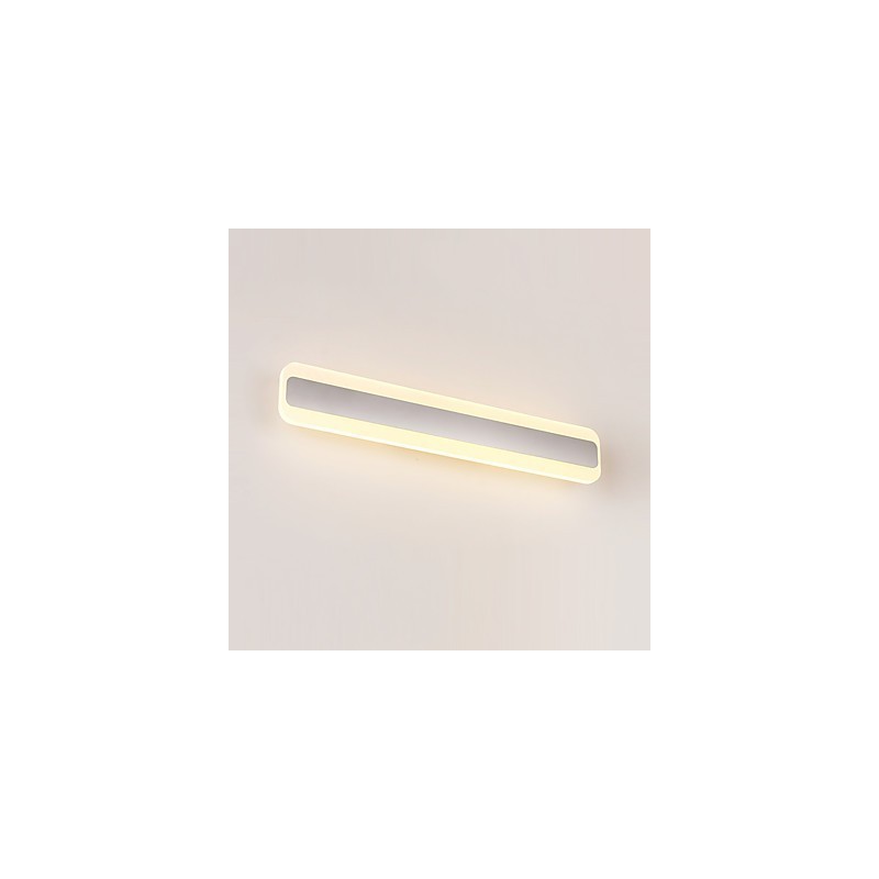 Recurso cromado moderno e contemporâneo integrado para iluminação de banheiro com luz ambiente Luz de parede