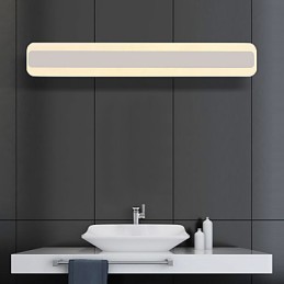 Recurso cromado moderno e contemporâneo integrado para iluminação de banheiro com luz ambiente Luz de parede