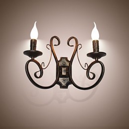 Novo sótão retrô estilo americano luminária de parede retrô lâmpada de quarto luminária de parede lâmpada de vela