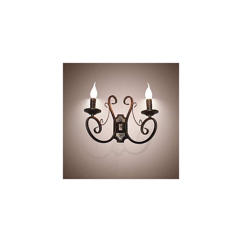 Novo sótão retrô estilo americano luminária de parede retrô lâmpada de quarto luminária de parede lâmpada de vela