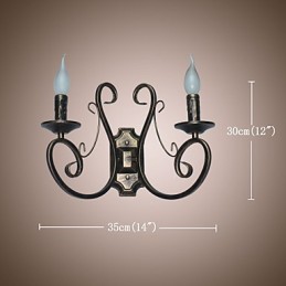 Novo sótão retrô estilo americano luminária de parede retrô lâmpada de quarto luminária de parede lâmpada de vela