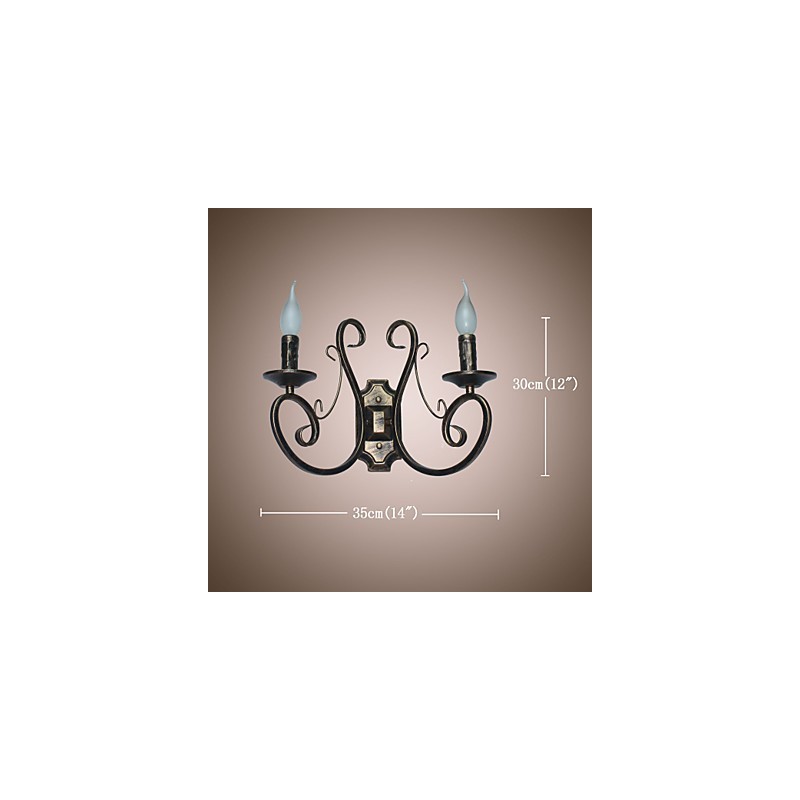 Novo sótão retrô estilo americano luminária de parede retrô lâmpada de quarto luminária de parede lâmpada de vela