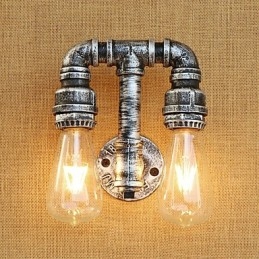 Pintura retrô country para apliques de parede com luz ambiente e braço oscilante