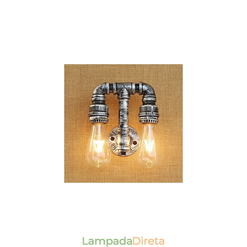 Pintura retrô country para apliques de parede com luz ambiente e braço oscilante