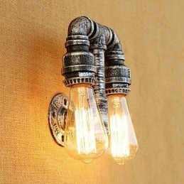 Pintura retrô country para apliques de parede com luz ambiente e braço oscilante
